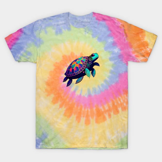 Psychedelic Six-Fin Sea Turtle T-Shirt by Doctor Doom's Generic Latverian Storefront